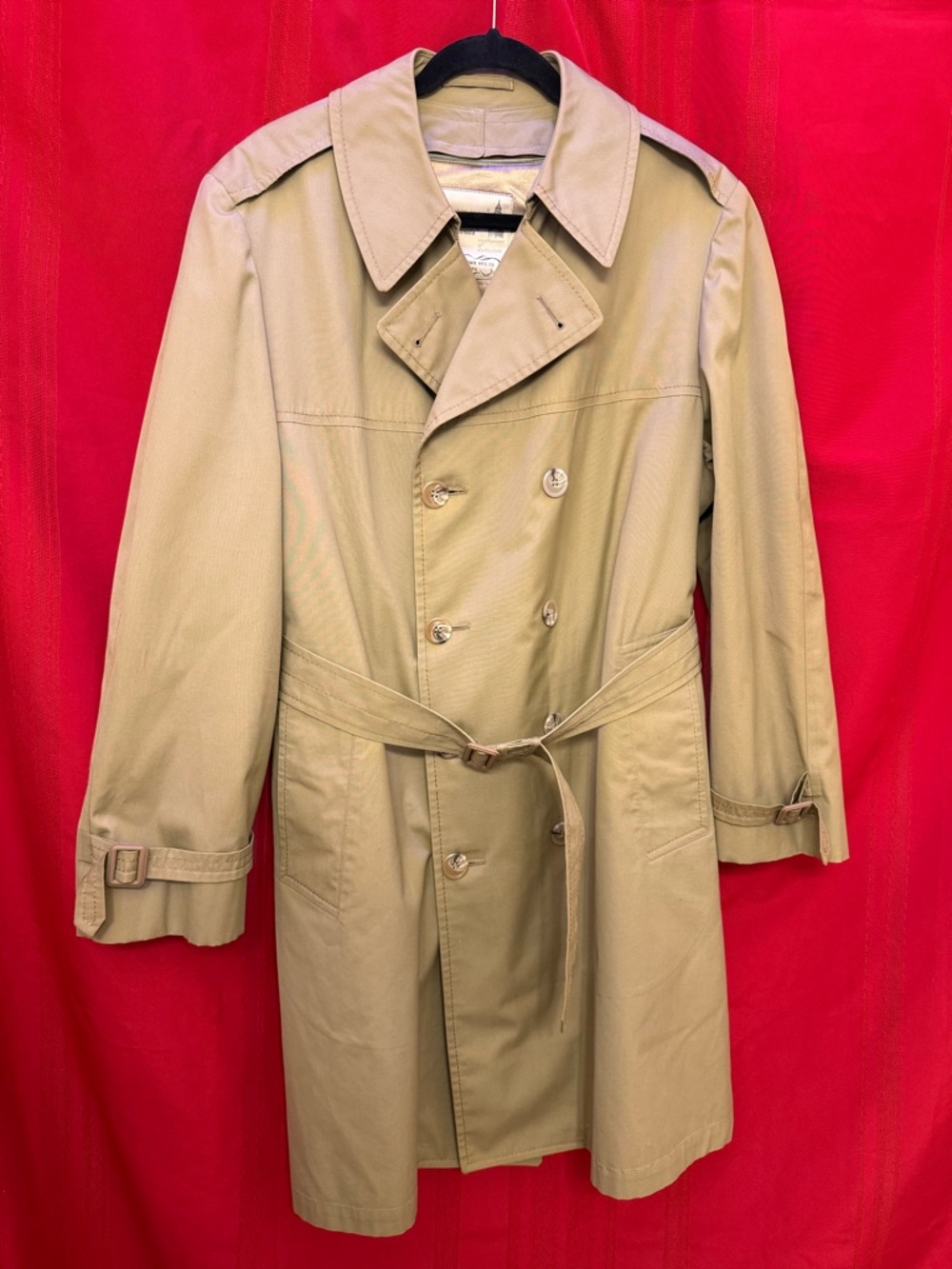 Vtg London Fog Maincoats Men’s 38 Reg Claeth Cloth w/ Zippered Snow Cloth Lining